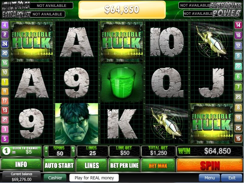 Incredible Hulk Slot Machine